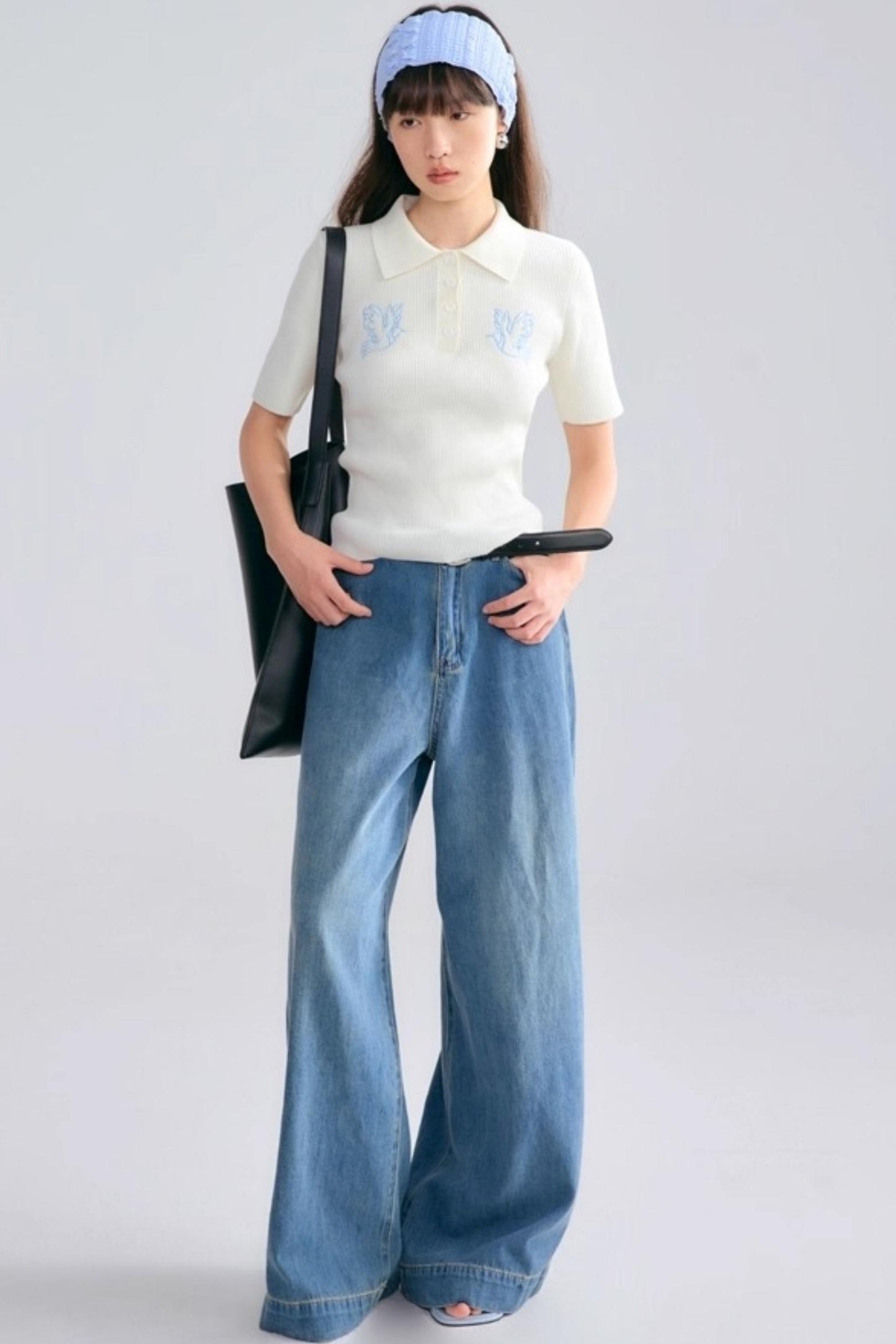 Asuka Love Poems Embroidery Polo Shirt