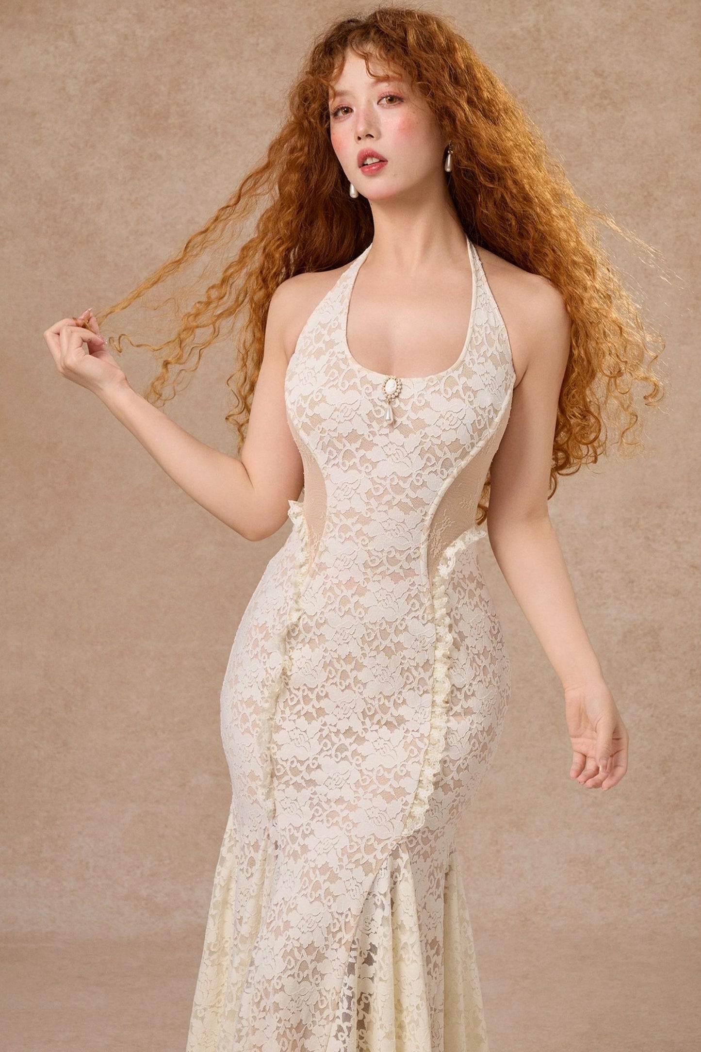 Heartbeat Mermaid Lace Maxi Dress