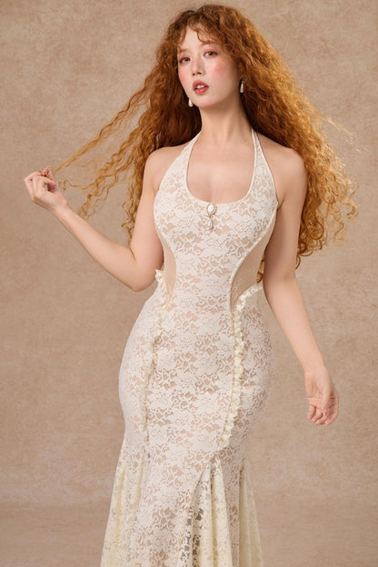 Heartbeat Mermaid Lace Maxi Dress