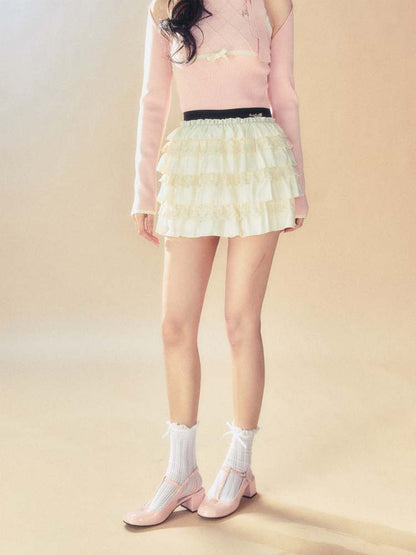 Sweet A-Line Cake Mini Skirt