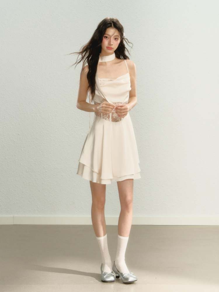 Sexy Lace Stitch Cami Dress