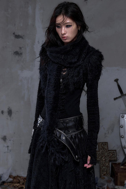 Vintage Fringe Triangle Scarf