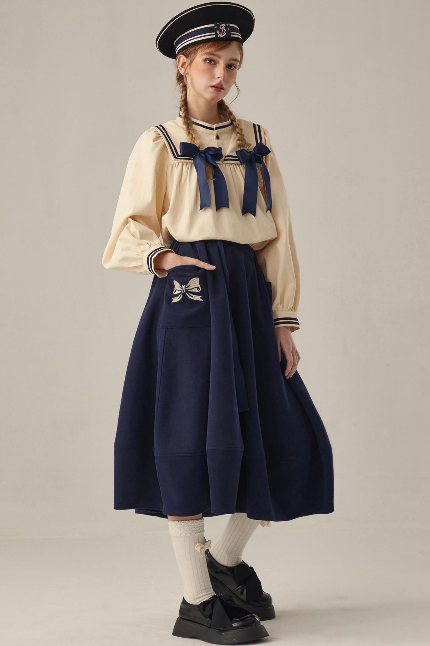 Elegant Floral Midi Skirt