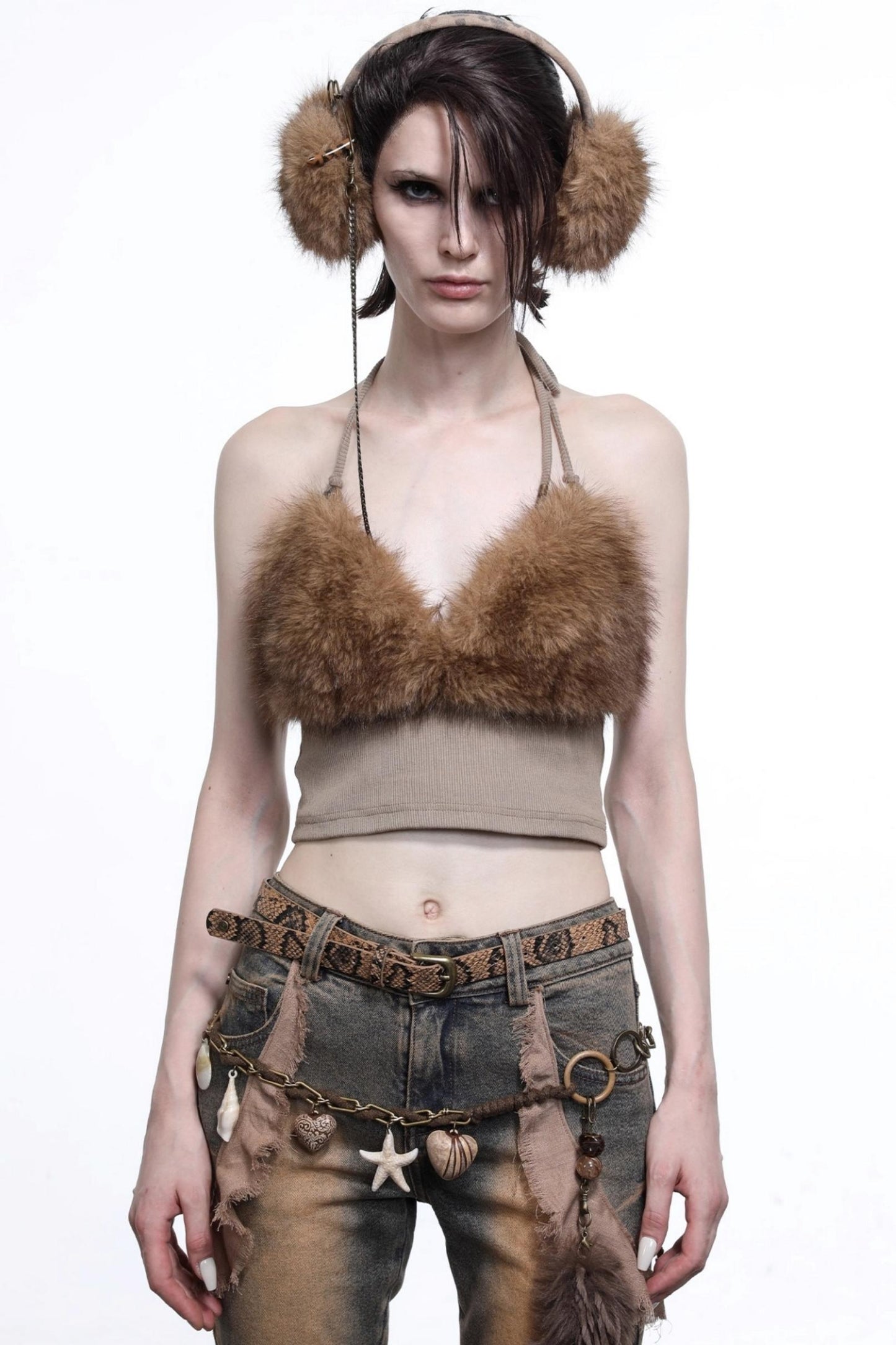 Fur Knit Halterneck Camisole