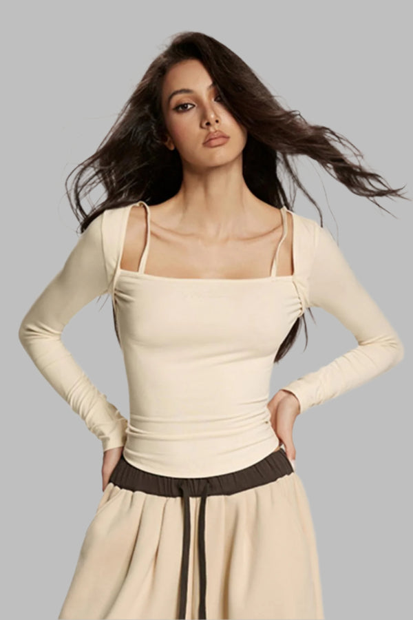 Luxe Collar Long Sleeve Top