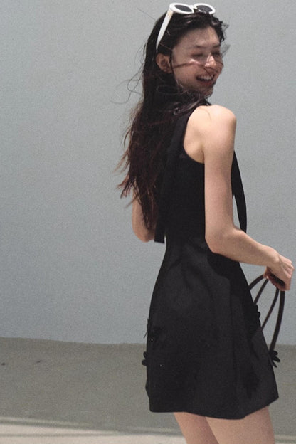 Floral Ribbon Waist Dress