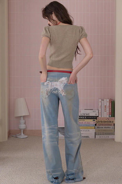 Sweet Pony Print Jeans
