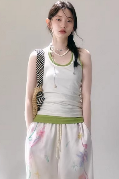 Layered U-Neck Camisole Top