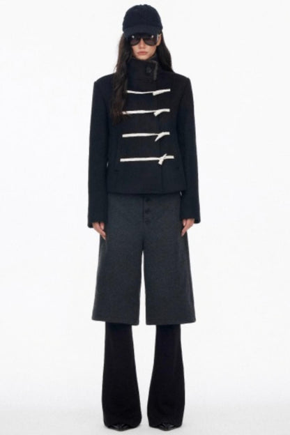 High-End Layered Bootcut Pants