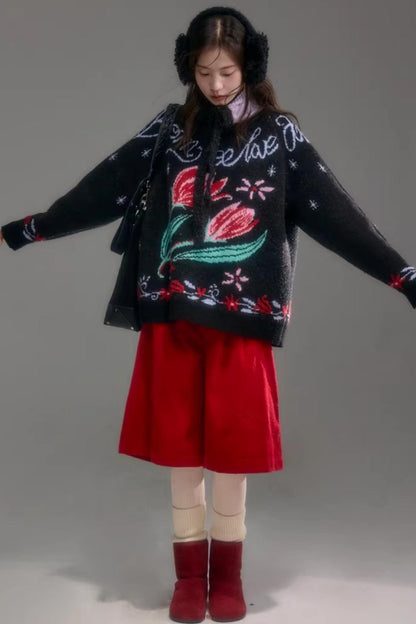 Snowy Night Wool Sweater Set-Up