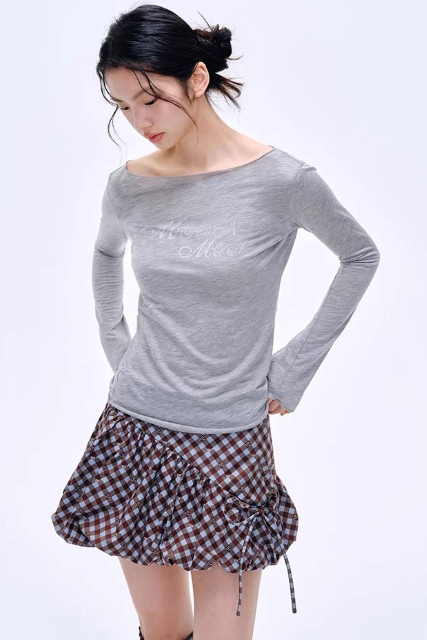 Distressed Letter Print Sweater