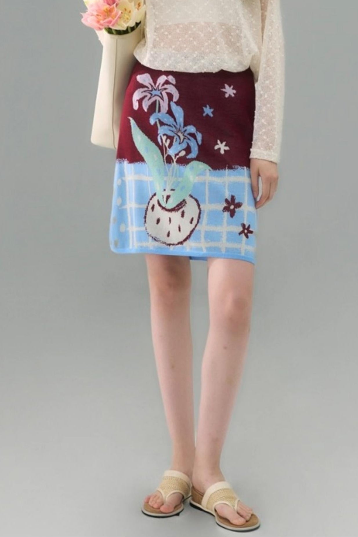 Original Lily Jacquard Tencel Vest Skirt Set-Up