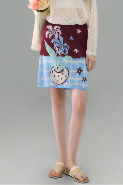 Original Lily Jacquard Tencel Vest Skirt Set-Up