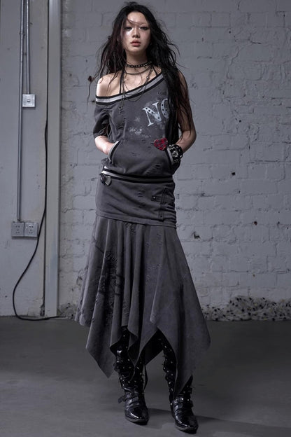 Detachable Hem Punk Corset Dress