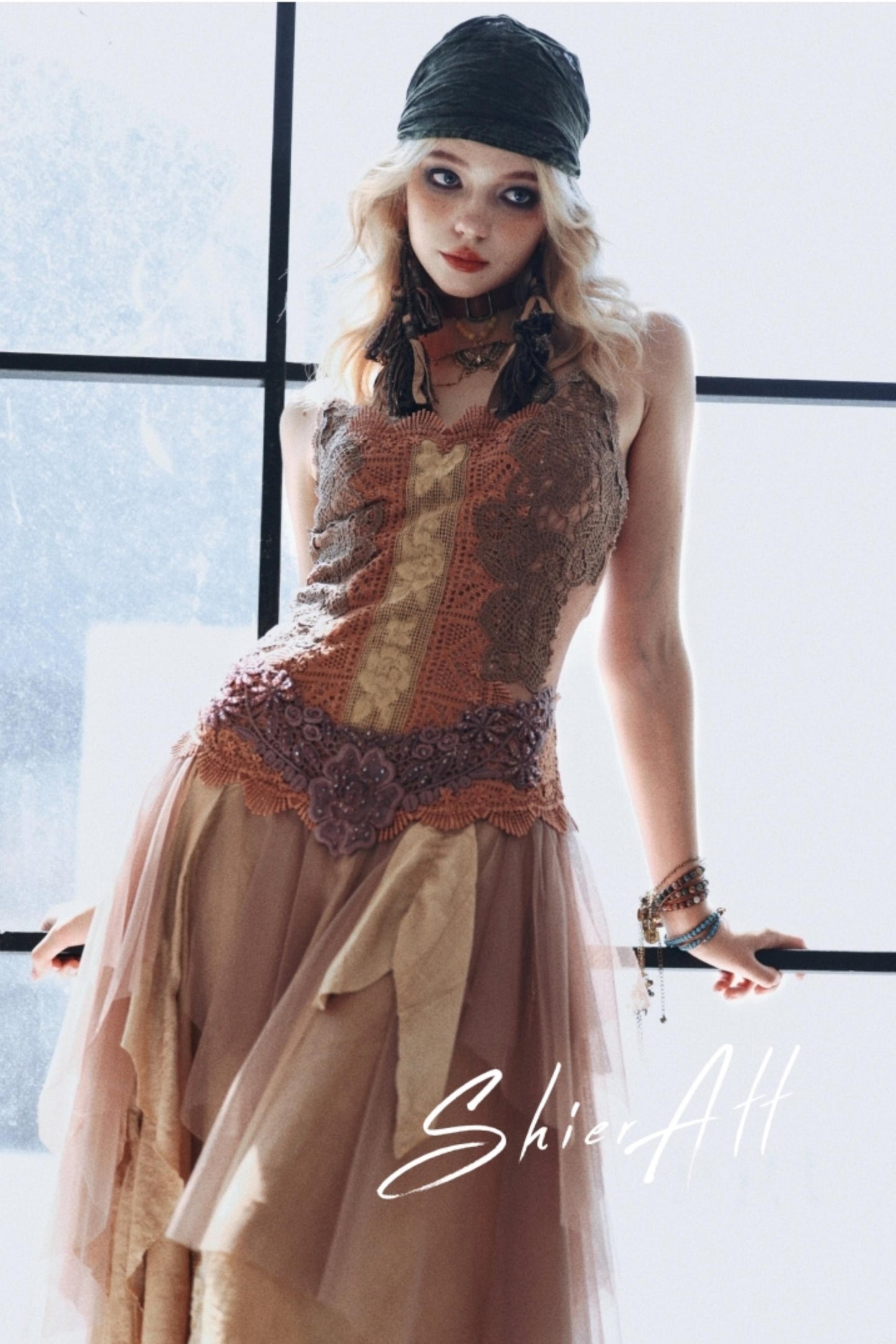 Vintage Elf Embroidered Dress