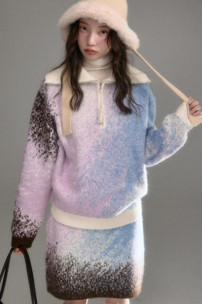 Gradient Wool Blend Winter Set-Up