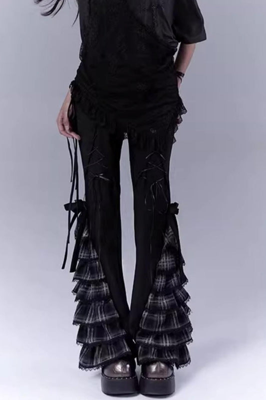 Century Plaid Lace Pants
