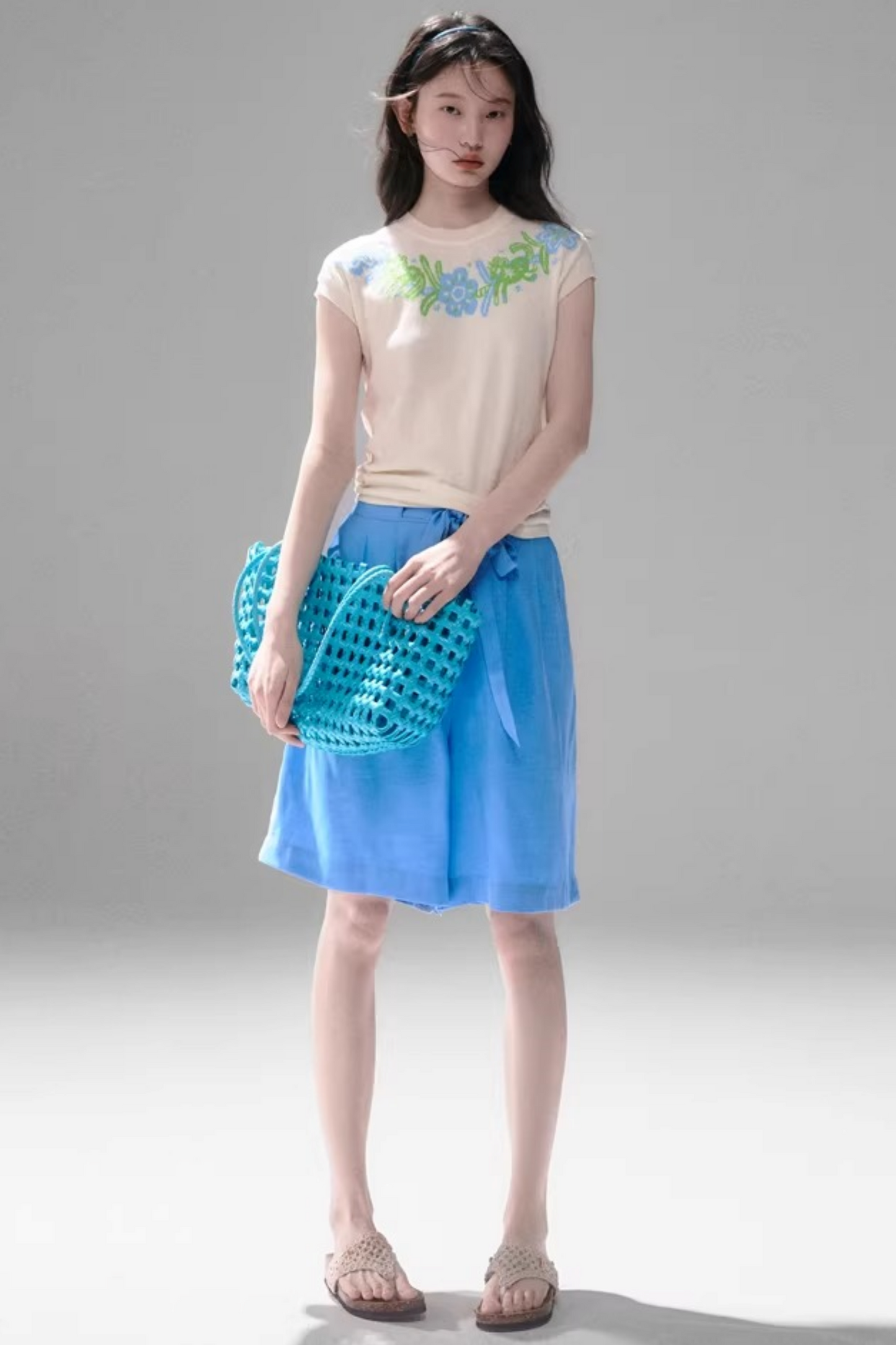 Little Horse Jacquard Cotton Top