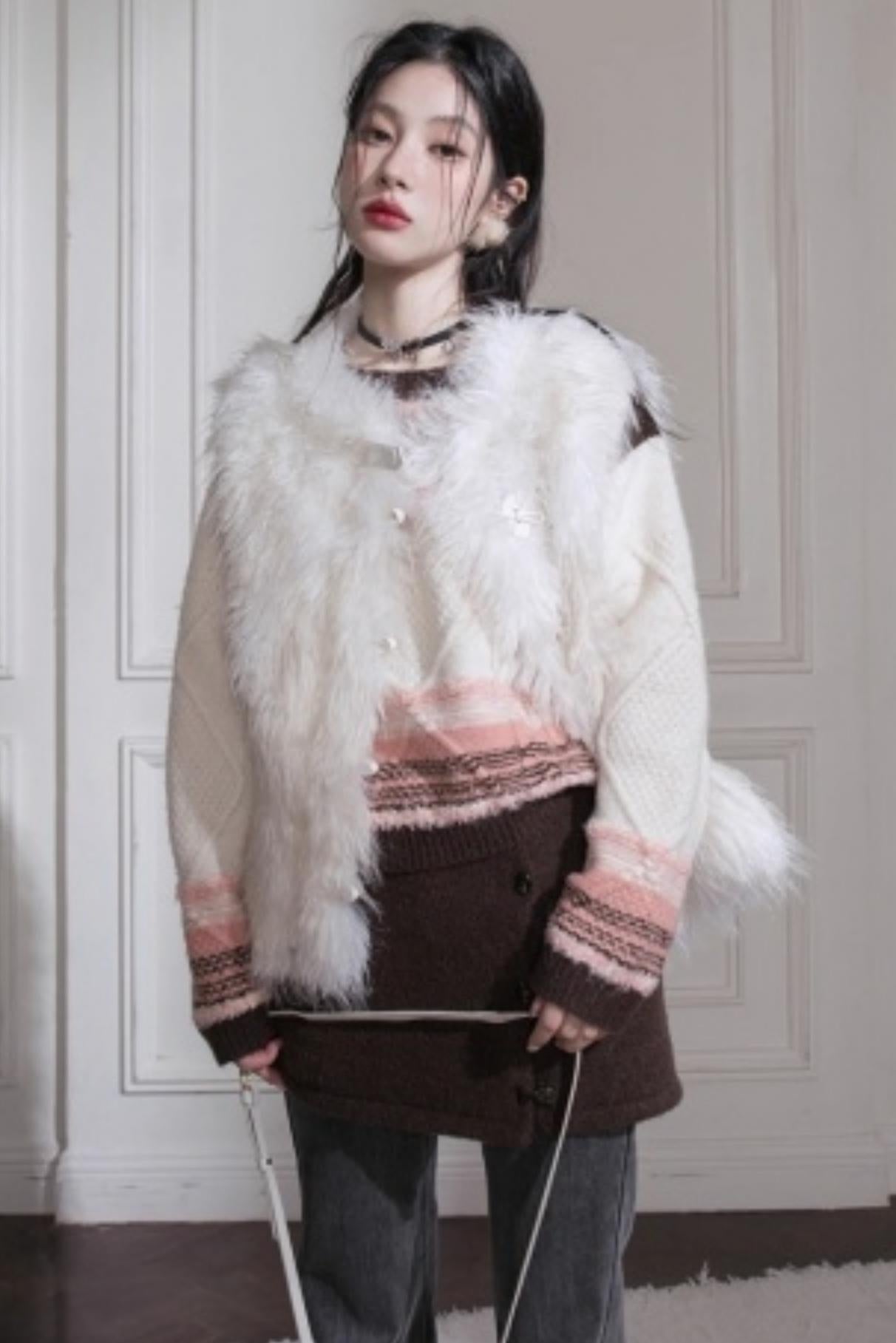 Sunset Gradient Knit Skirt Set