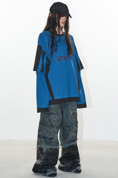 Layered Stripe Jersey T-Shirt