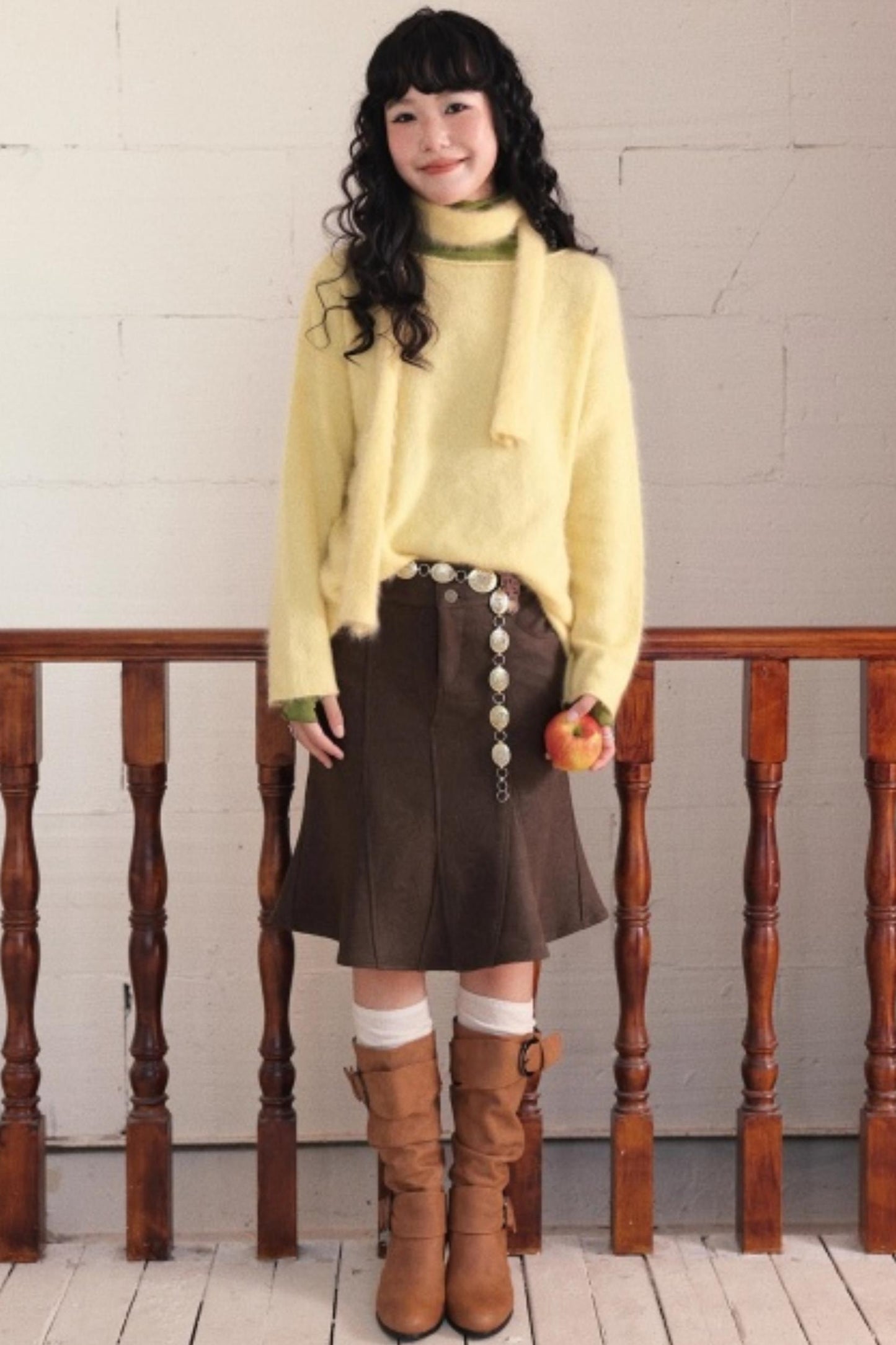 Suede Fishtail Skirt