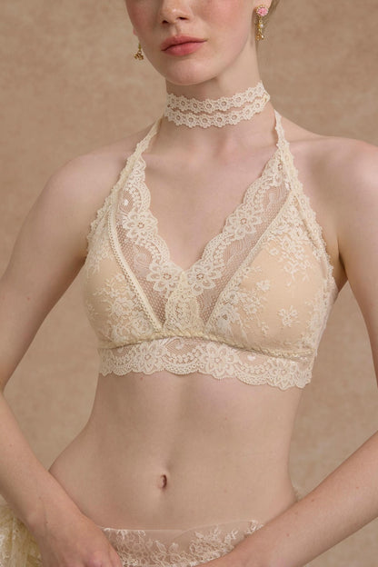 French Lace Halterneck Top