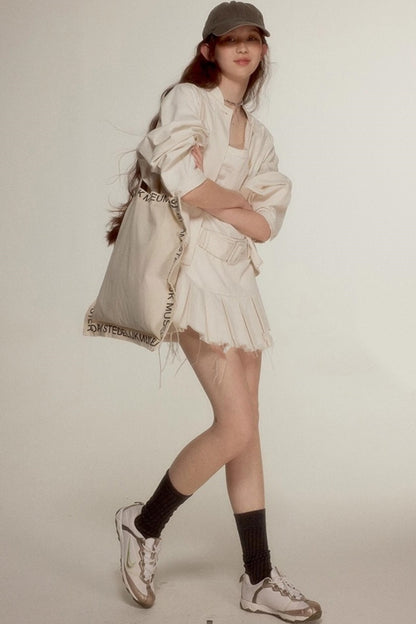 Raw Quilted Denim Dress