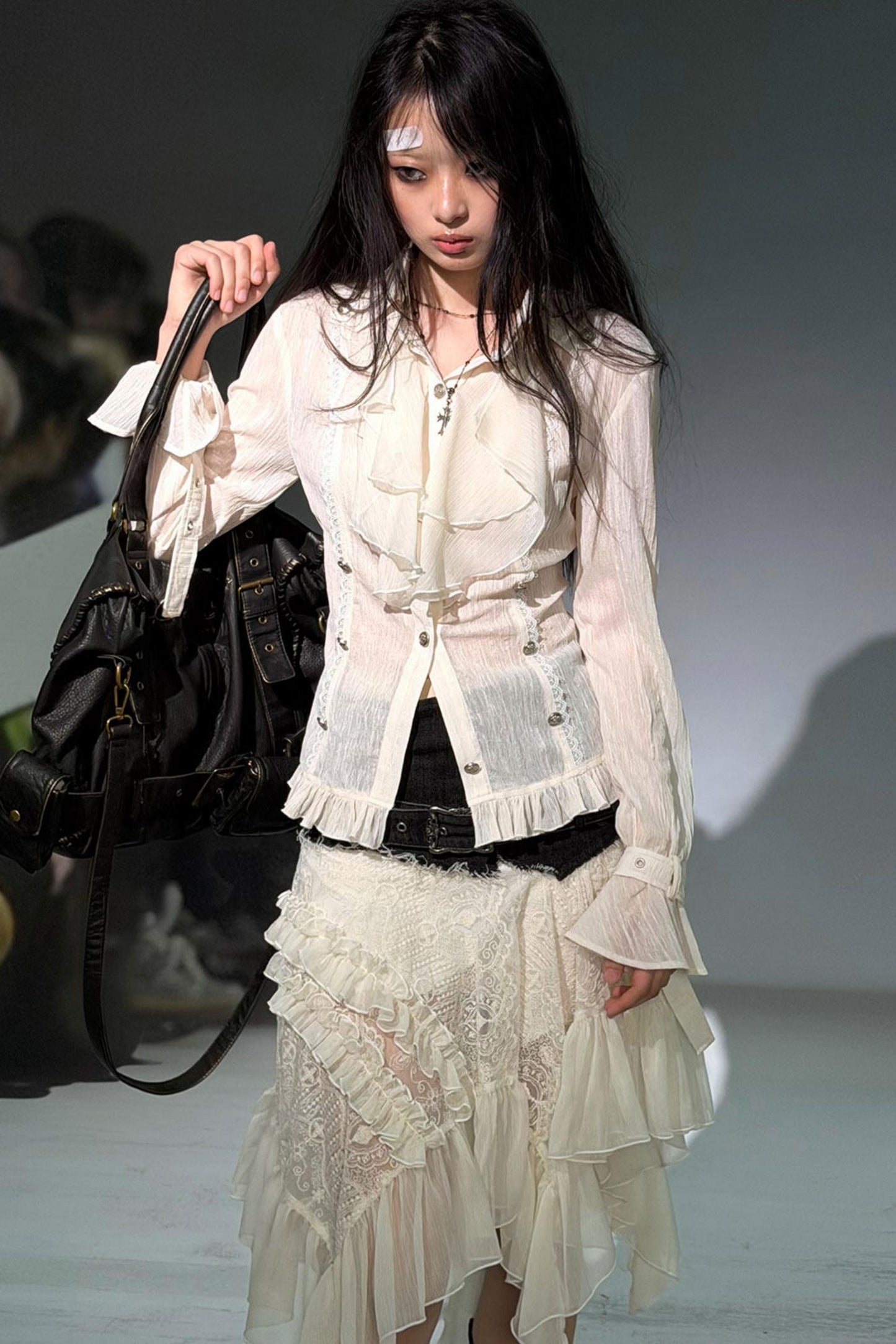 Undercurrent Romantic Ruffled Shirt