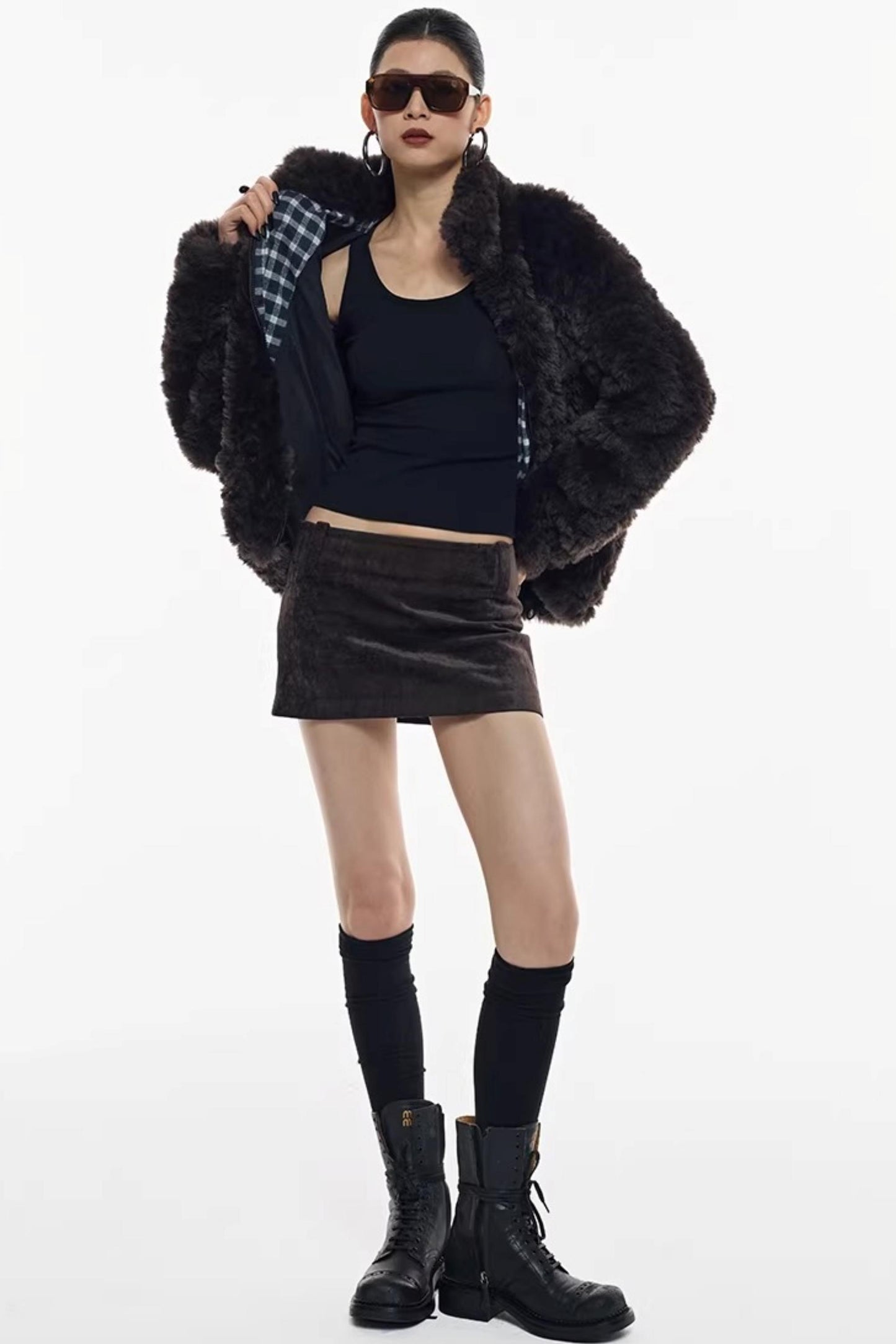 Chenille Velvet Hip Skirt