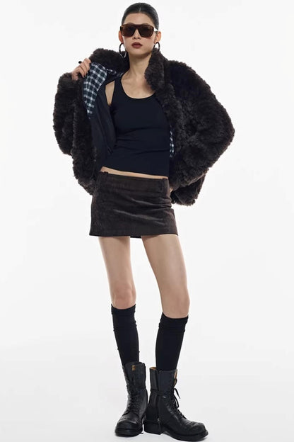 Chenille Velvet Hip Skirt