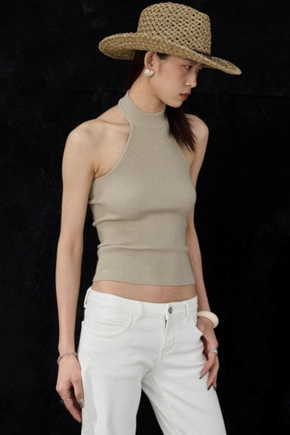 Reversible Green Halter Top