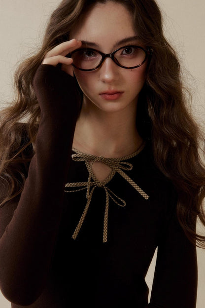 Retro Plaid Knit Tutu Skirt Dress