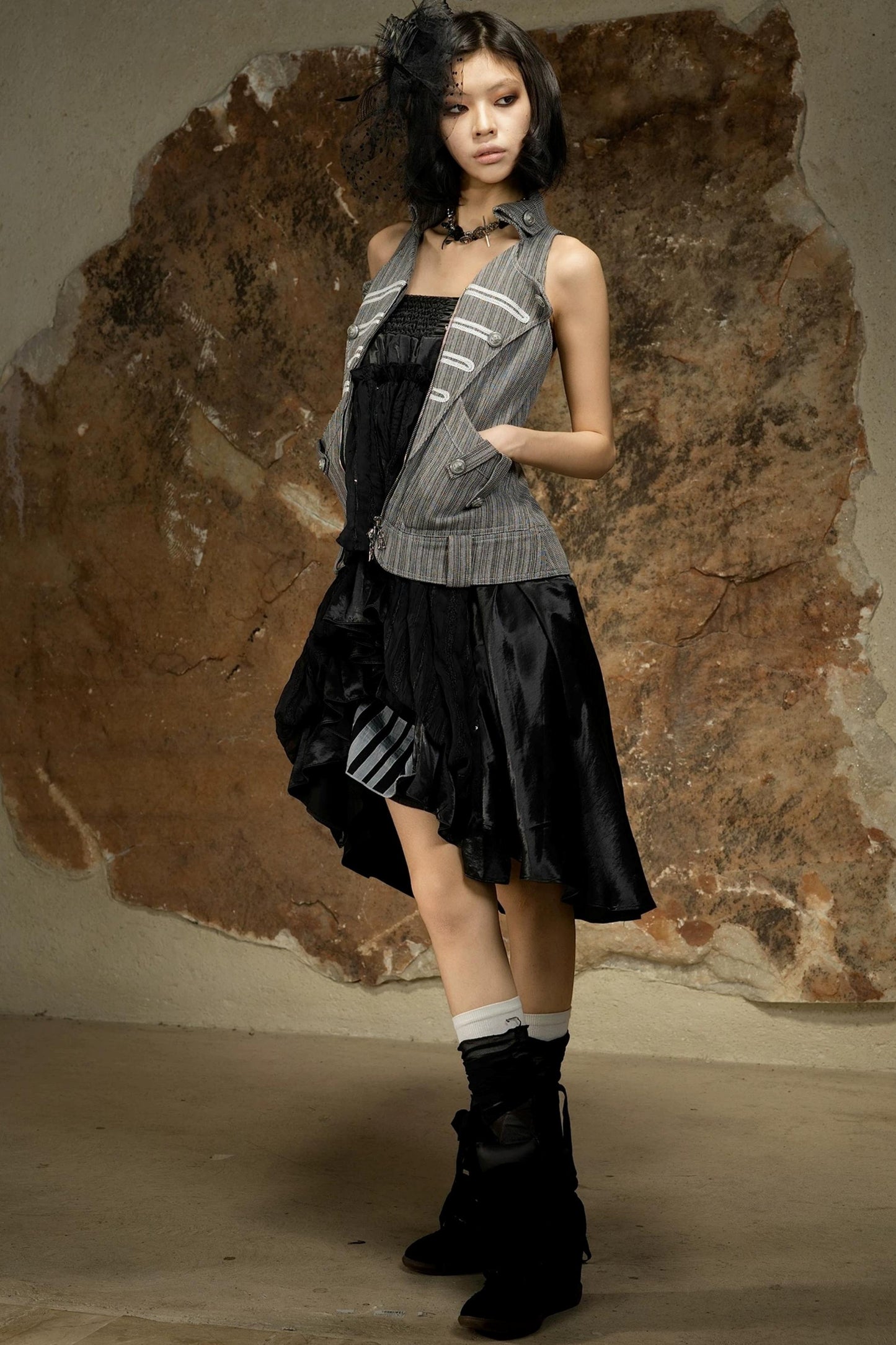 Sleeveless Gothic Halter Top