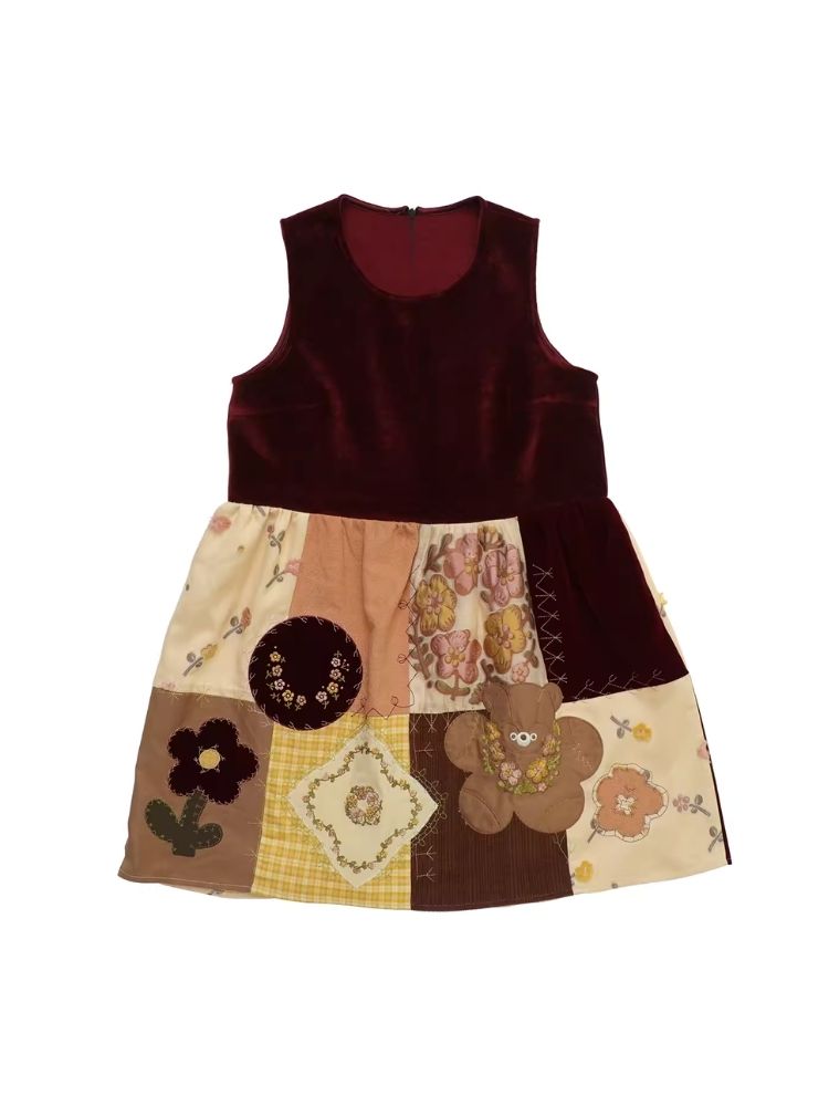 Patchwork Vest Dresses