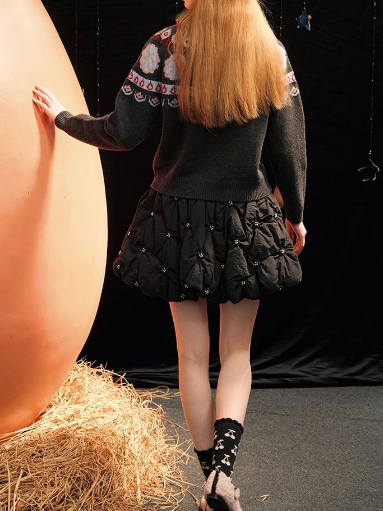 Pumpkin short skirt