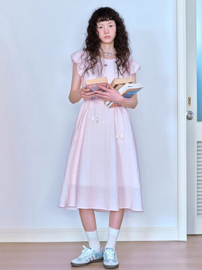 Cloud Sleeve Chiffon Dress