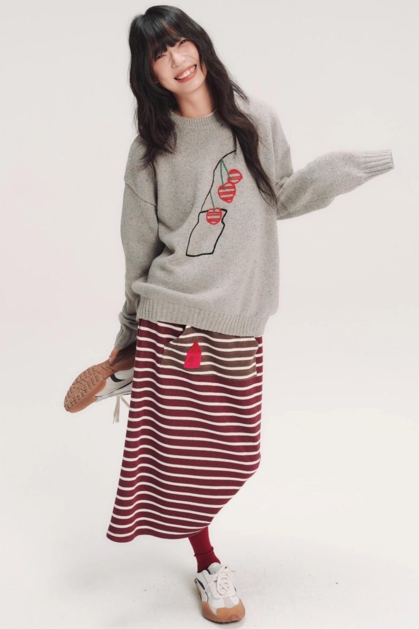 Colorful 3D Embroidery Skirt