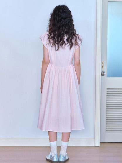 Cloud Sleeve Chiffon Dress