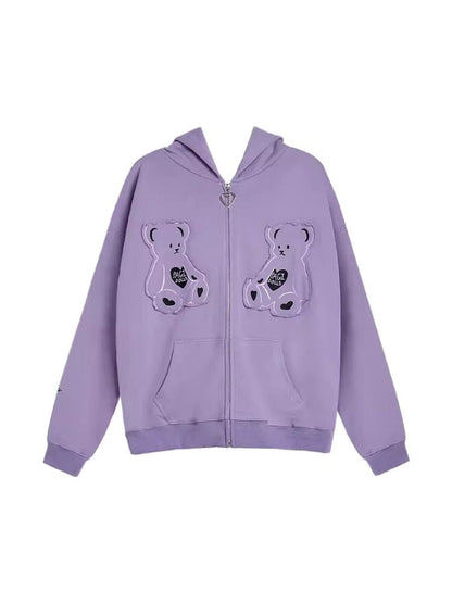 Bear Casual Hooded Sweatshirt