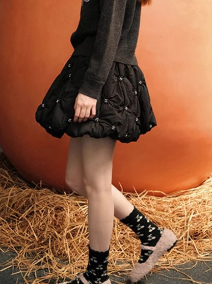 Pumpkin short skirt