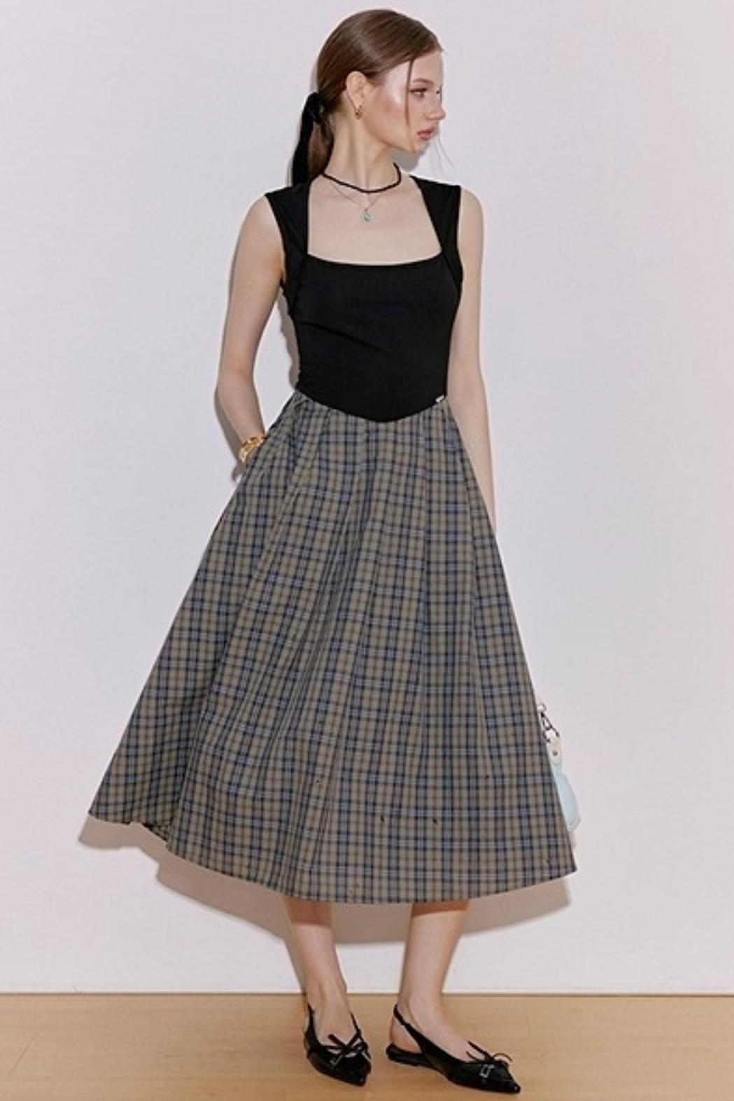 Classic Check Shearling Style Dress