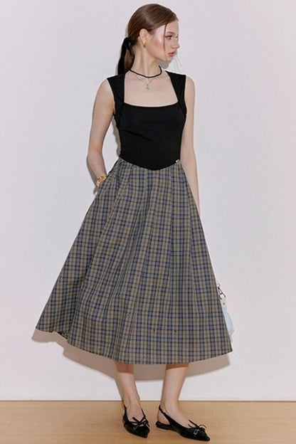 Classic Check Shearling Style Dress