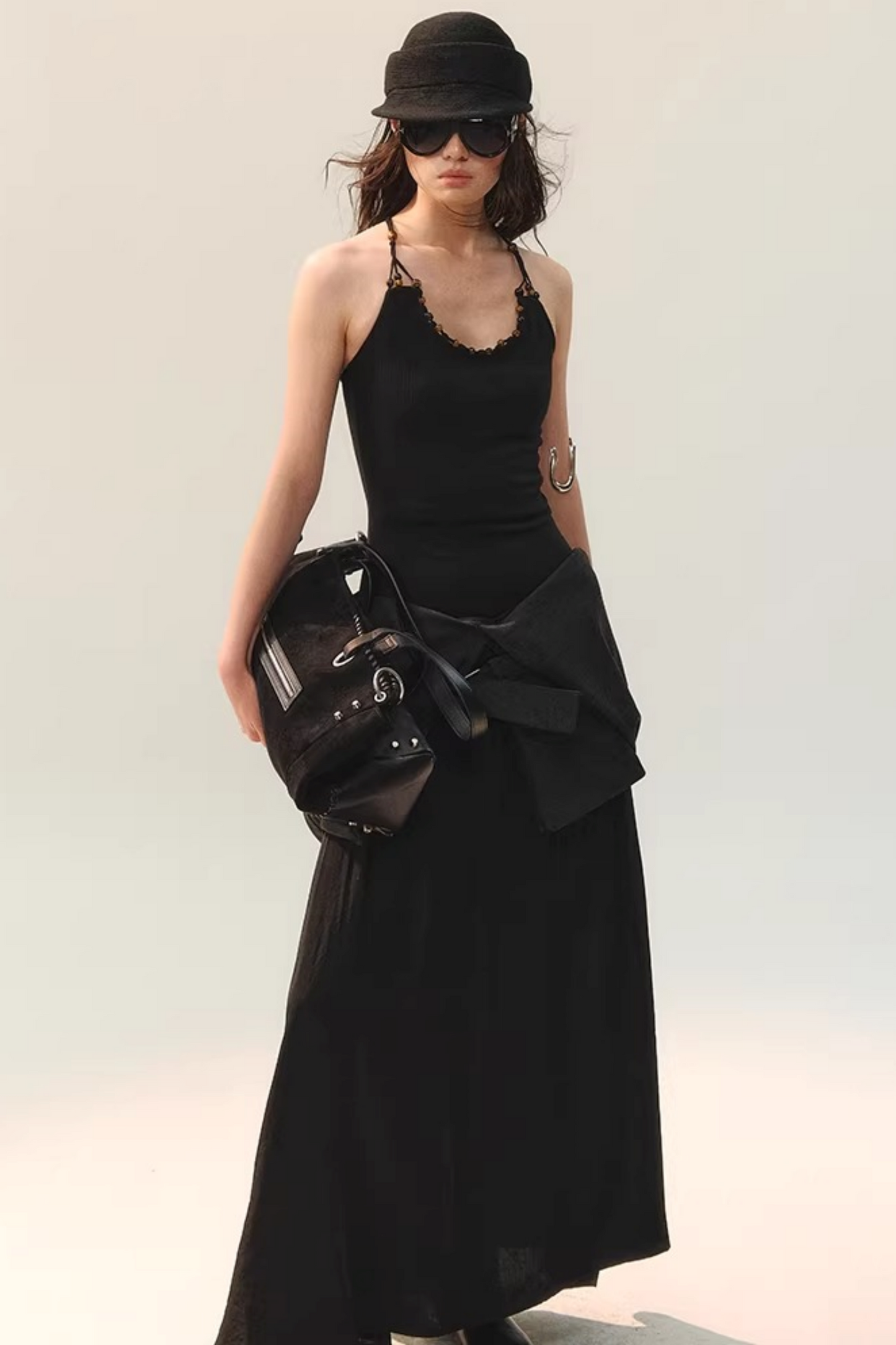 Ink Tone Belted Dress