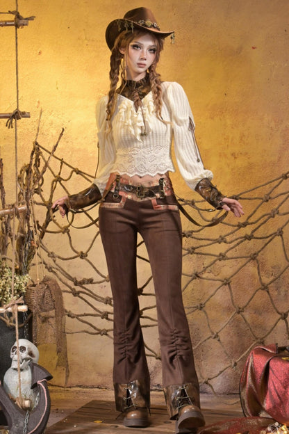 Steampunk Knitted Lace Top