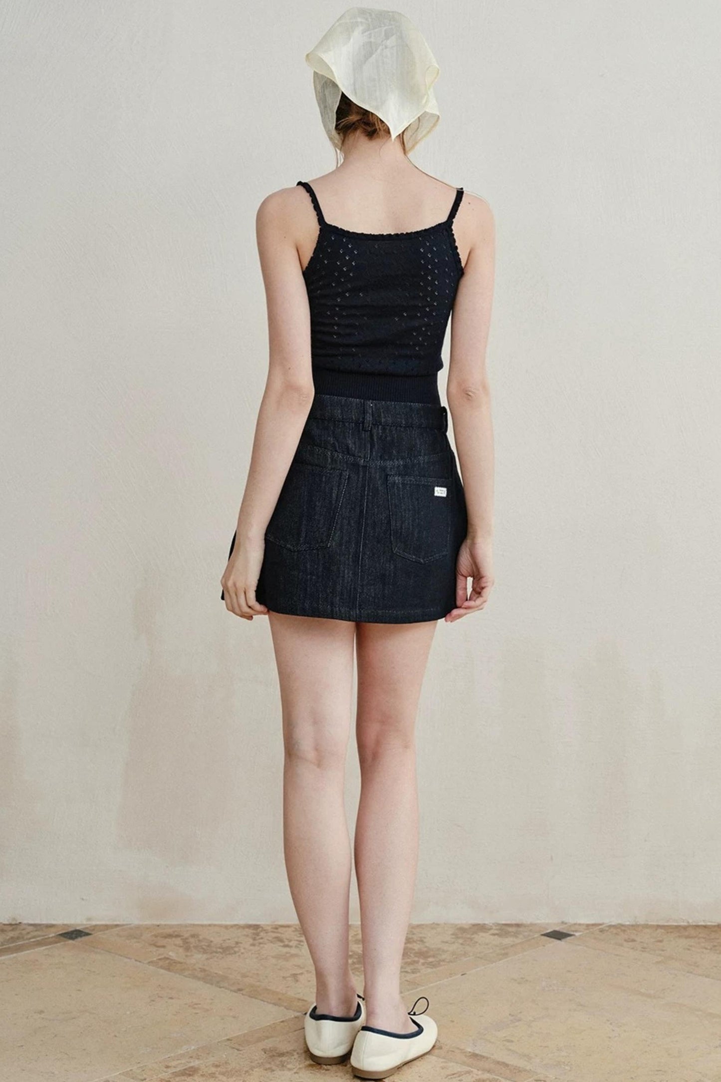 Retro Denim A-Line Skirt