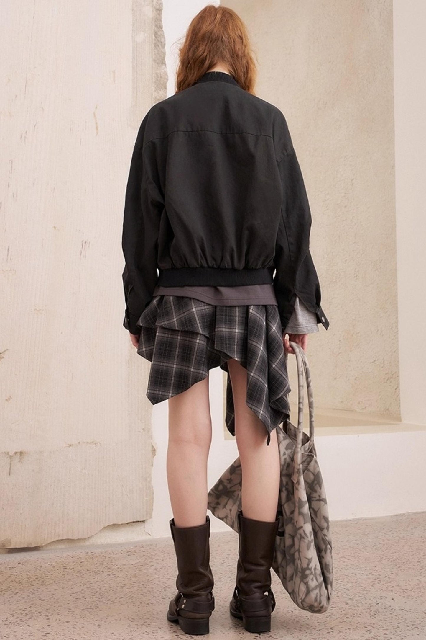 Kitten Badge Dropped Shoulder Jacket