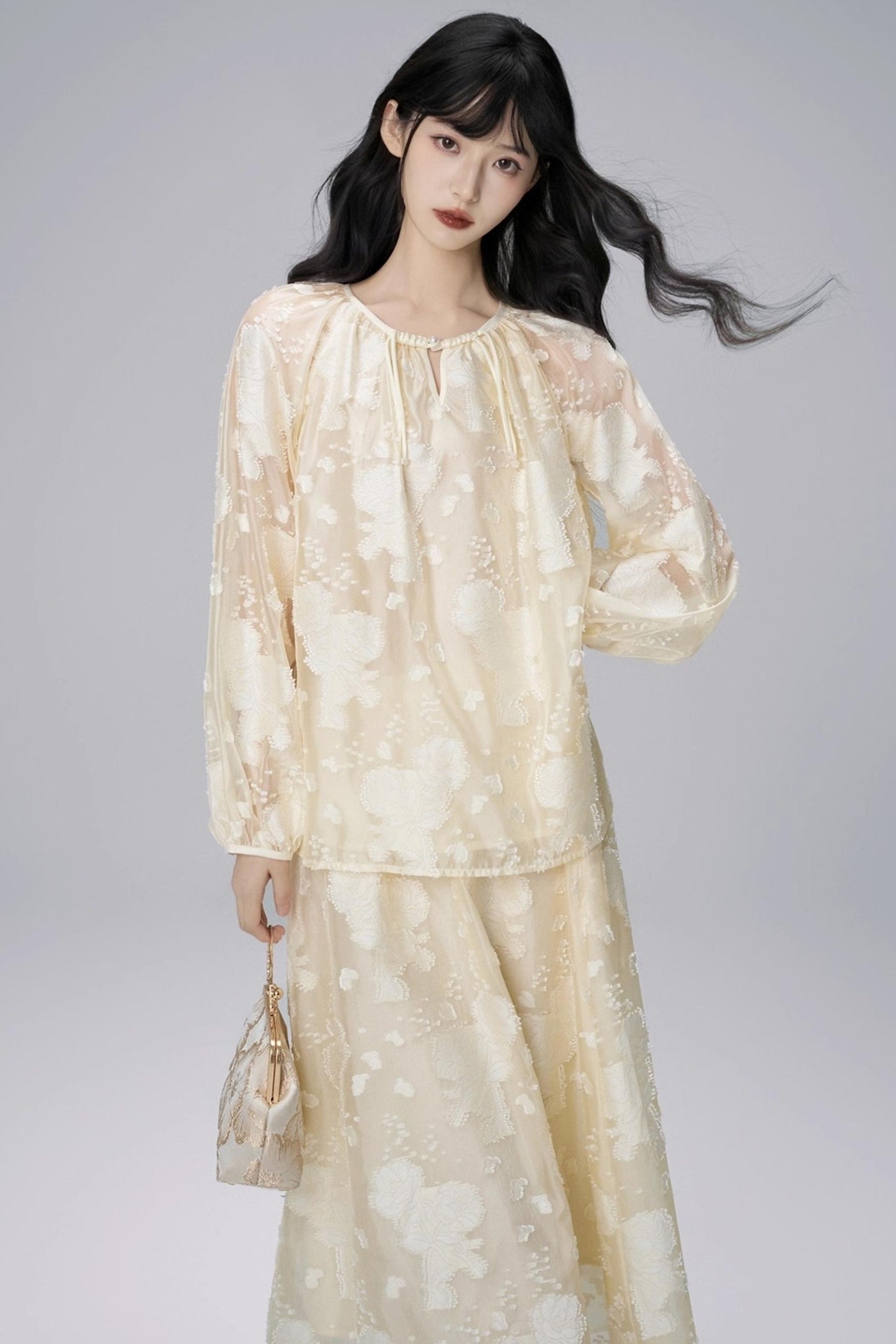 Autumn Jacquard Skirt Set