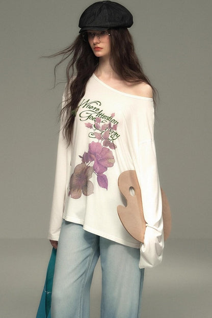 Tree of Life Tencel Slub Cotton Long Sleeve T-shirt