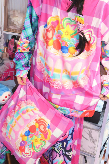 Y2K Plaid Sweatshirt Top