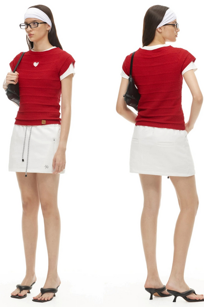 Heartbeat Linen Flutter Sleeve Top